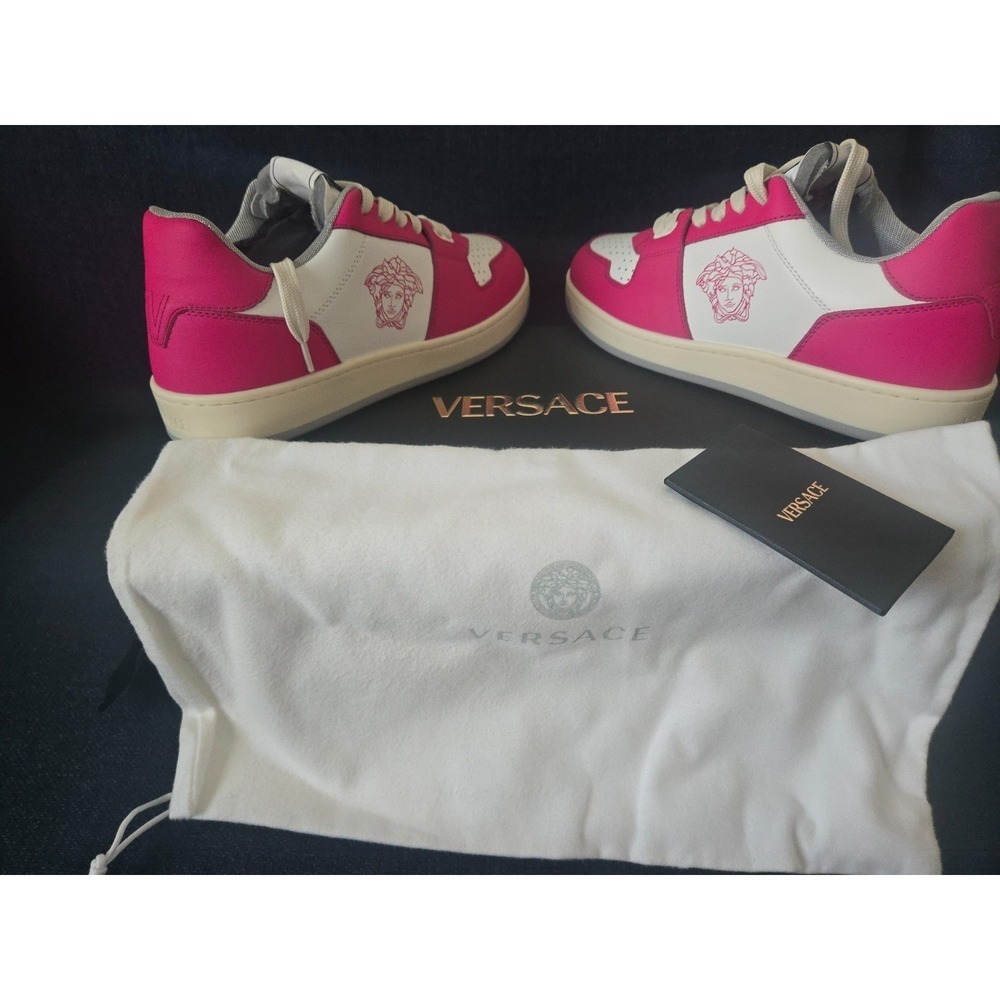 Womens Versace Sneakers pink and white NWT - Picture 5 of 14